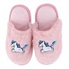 CTM Girl's Fuzzy Unicorn Slide Slippers - 3 of 4