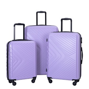 Cesicia 3  Piece Luggage Sets ABS Lightweight Suitcase with Two Hooks, Spinner Wheels, TSA Lock, 20in & 24in & 28in - 1 of 4