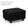 Belffin Corduroy Fabric Ottoman with Storage Ottoman for Modular Sectional Couch - 2 of 4