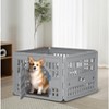 Dolonm foldable/movable plastic pet fence with door Lockable - 2 of 4