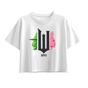 Girls' Wicked Glinda and Elphaba Short Sleeve Boxy Graphic T-Shirt ...