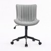 YOUNIKE Modern Home Office Chair Adjustable Swivel Desk Chair Leather Rolling Task Vanity Chair Seat Size 19.49"Wx16.93"Dx(17.91-22.64)"H - 4 of 4