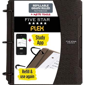1" Notebinder Flex Quad Rule Black - Five Star