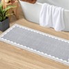 Indoor Modern Washable Area Rugs with Scalloped Print, Ultra Thin Non Slip Throw Carpet for Bedroom Living Room - 3 of 4