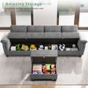 Celebalcony 108" Upholstered Sofa with Cup holder - 3 of 3