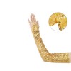 INSPIRE CHIC Women's Long Hook Finger Sequins Fingerless Arm Sleeves Shiny Cosplay Gloves 1Pair - 3 of 4