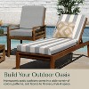 Honeycomb Outdoor Chaise Lounge Cushion - Cabana Stripe Stone Grey - 3 of 4