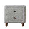 Cleo Boucle Nightstand, Contemporary Style, Wooden Frame, Full Extension Drawer - 4 of 4