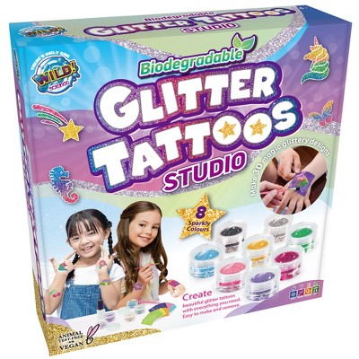 Wild Science Glitter Tattoos Studio - Create Sparkly Temporary Tattoos Kids 6+