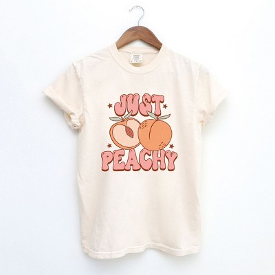 Simply Sage Market Women's Just Peachy Colorful Peach Short Sleeve Garment Dyed Tee