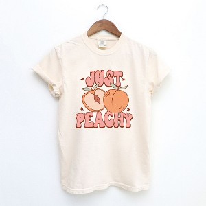 Simply Sage Market Women's Just Peachy Colorful Peach Short Sleeve Garment Dyed Tee - 1 of 2