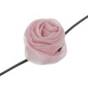 Unique Bargains Satin Rose Tie Choker Necklace Pink 1 Pc - 4 of 4