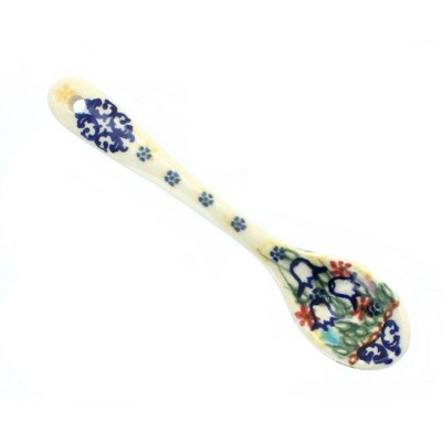 Blue Rose Polish Pottery Garden of Eden Sugar Spoon