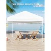 COZONY Pop Up Beach Canopy, Instant Setup Outdoor Sun Shade with Adjustable Height & Carrying Bag - 3 of 4