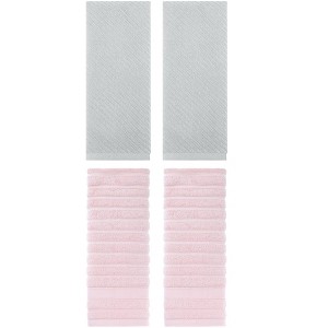 REGALWOVEN 4 Pcs Cotton Quick Drying Soft Striped Hand Towel 14" x 30" - 1 of 4