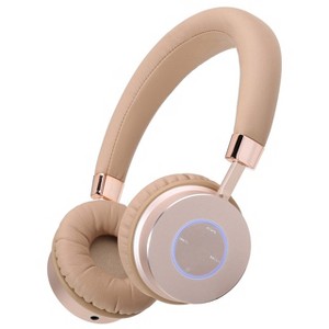 Contixo KB200 Kids Bluetooth Wireless Headphones -Volume Safe Limit 85db -On-The-Ear Adjustable Headset (Gold) - 1 of 4