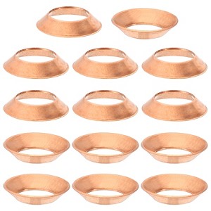 Unique Bargains Copper Air Conditioner Refrigeration Plumbing Parts 45 Degree Flare Gaskets 10 Pcs - 1 of 4