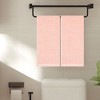 Unique Bargains Bathroom Kitchen Striped Pattern Comfortable Cotton Hand Towels 14" x 30" 2 Pcs - 2 of 4