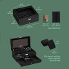 Elegant 12-Slot Watch Box, Lockable Case with Glass Lid, 2 Layers, 1 Drawer for Rings, Bracelets - Gift Idea in Synthetic Leather - 4 of 4