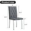 NicBex 4-Piece Set Dining Chair Modern PU Leather Tufted High Backrest Kitchen Chairs with Metal Legs - 3 of 4