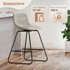 Arceso Swivel Bar stools Set, 25in Faux Leather Counter Height Bar stools, Mid Century Modern Bar Stools with Metal Legs & Footrest, for Kitchen - 4 of 4
