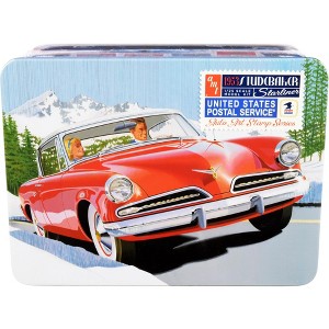 Skill 2 Model Kit 1953 Studebaker Starliner with "USPS" Themed Collectible Tin Box 3-In-1 Kit 1/25 Scale Model by AMT - 1 of 4