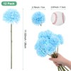 Unique Bargains Plastic Silk Durable Artificial Chrysanthemum Ball Flowers 11" - 3 of 4
