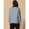 INSPIRE CHIC Women's Notched Lapel Long Sleeve One Button Double Breast Flap Pocket Blazer - 4 of 4