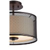 Chloe Lighting Audrey Transitional 2 Light Rubbed Bronze Semi-Flush Ceiling Fixture 13" Wide - 3 of 4