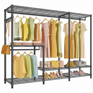 VIPEK V3i Garment Rack Large Wardrobe Closet Adjustable Metal Clothing Rack with Shelves & Hanger Rod & Side Hooks, 950lbs Weight Capacity - 1 of 4