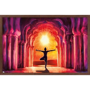 Trends International PD Moreno - Fine Art - Yoga Morning Sun Framed Wall Poster Prints - 1 of 4