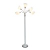 67" Contemporary Multi 5-Head Adjustable Gooseneck Floor Lamp - Simple Designs - 2 of 4