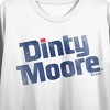 Dinty Moore Distressed Slant Logo Women's White Crop Tee - image 2 of 3