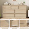 Modern Double Dresser Organizer with 6/ 7 /8 Drawers, Wooden Chest of Drawers for Living Room, Hallway, Entryway, Office - 4 of 4