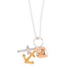 Dicksons Faith Hope Love Heart Anchor Cross Tri Color 18 Inch Stainless Steel Necklace On Bookmark Card - 2 of 4