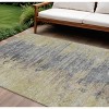 Pewter Silver And Gray Abstract Washable Indoor Outdoor Area Rug - 2 of 4