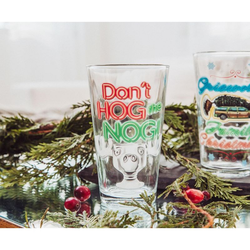 Silver Buffalo National Lampoon's Christmas Vacation Quotes 16-Ounce Pint Glasses | Set of 4, 4 of 7