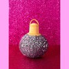Shiraleah Silver Sparkle Christmas Ornament Bauble Pillow, Small - 2 of 4