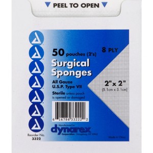 DYNAREX DYNAREX SURGICAL SPNG 8PLY 2X2  100 CT - 1 of 4