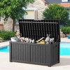 Lirago 180 Gal 680L 61.02"D*28.39"W*29.17"H Outdoor Storage Box with Lid Weatherproof Polypropylene Resin UV Protected KD Design Black - 3 of 4