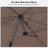 PURPLE LEAF Deluxe Aluminum Outdoor Patio Umbrella Square Cantilever Umbrellas - 3 of 4