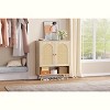 Shoe Rack Organizer,4-Tier Shoe Storage Cabinet with Adjustable Shelves,Wooden Shoes Rack Shoe Storage Organizer - 3 of 4