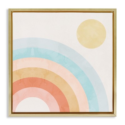 Stupell Industries Retro Rising Sun Rainbow Arches, 18" x 18"