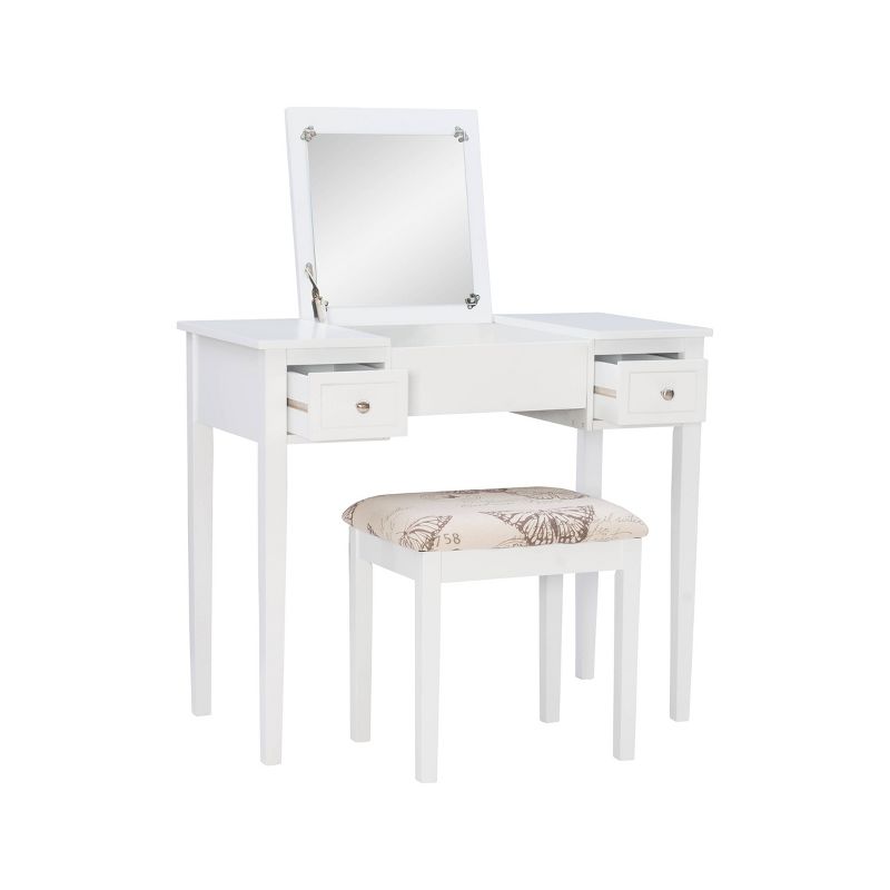 Butterfly Vanity and Stool - Linon, 5 of 20