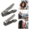 Unique Bargains Stainless Steel Nail Clippers Portable Nail Clipper Set for Nail Care 2 Pcs - 2 of 4