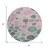 Fern Green And Pink Geometric Washable Indoor Outdoor Area Rug - 3 of 4