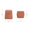 CAVINAS 14"W Tapered Square Upholstered Ottoman,Fleece Sofa Ottoman,Upholstery Ottoman for Living Room Bedroom Office - 3 of 4