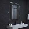 HBEZON Medicine Cabinet with Mirrors, Recess/Wall Mount Bathroom Cabinet, Adjustable Shelves, Soft-Close Hinge, Rectangular, Aluminum - 2 of 4