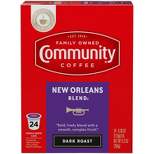 Community Coffee New Orleans Blend Dark Roast Coffee - Single Serve Pods - 24ct