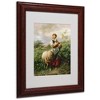 Trademark Fine Art -Johann Hofner 'The Shepherdess 1866' Matted Framed Art - 2 of 4